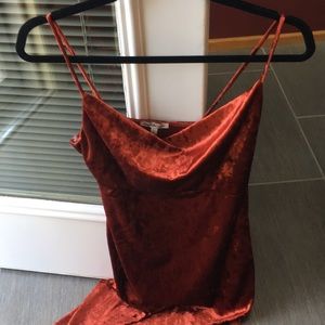NWT Cowl Neck Velvet Dress